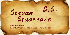 Stevan Stavrević vizit kartica